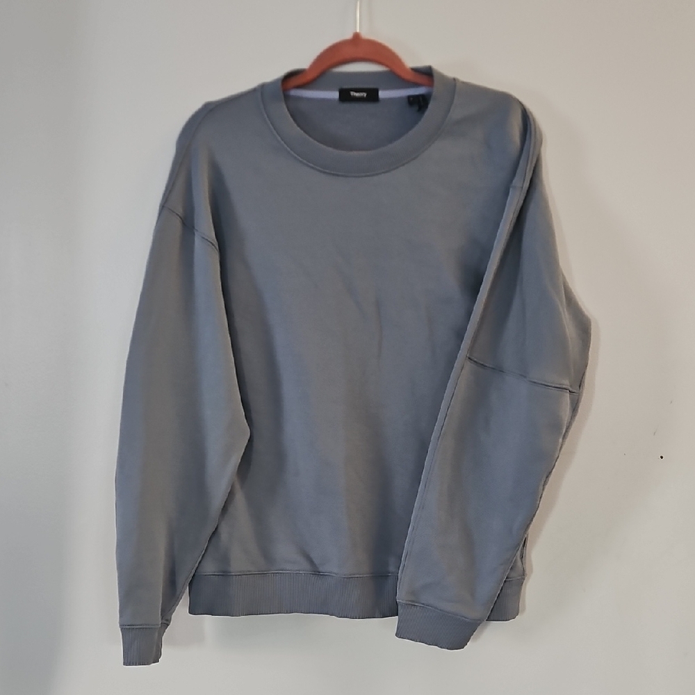 Theory Slate Gray Colts Crewneck Sweatshirt